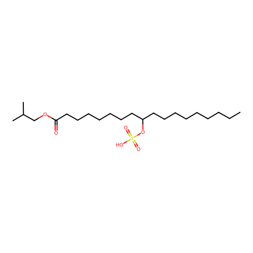 Isobutyl 9-(sulfooxy)stearate structure