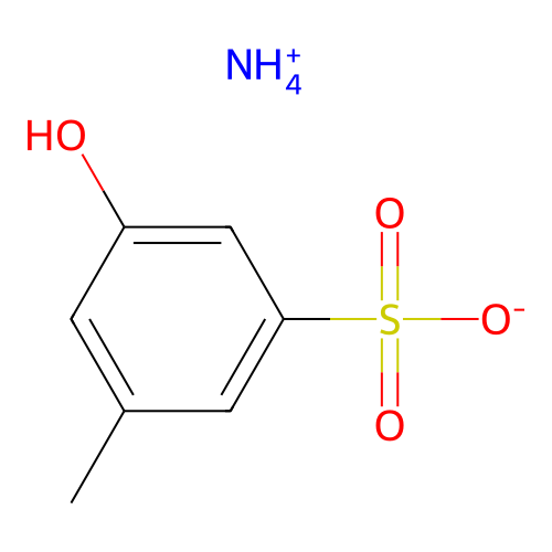 Ammonium 3-hydroxy-5-methylbenzenesulphonate structure