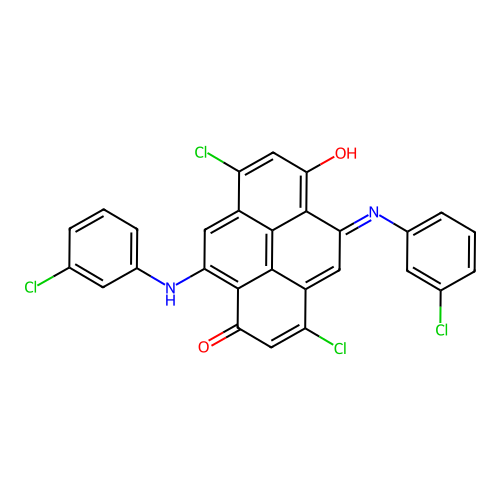 3,8-Dichloro-5,10-bis[(3-chlorophenyl)amino]pyrene-1,6-dione structure