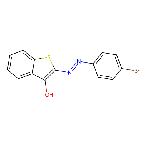 2-{[(4-Bromophenyl)amino]azamethylene}benzo[b]thiophen-3-one structure