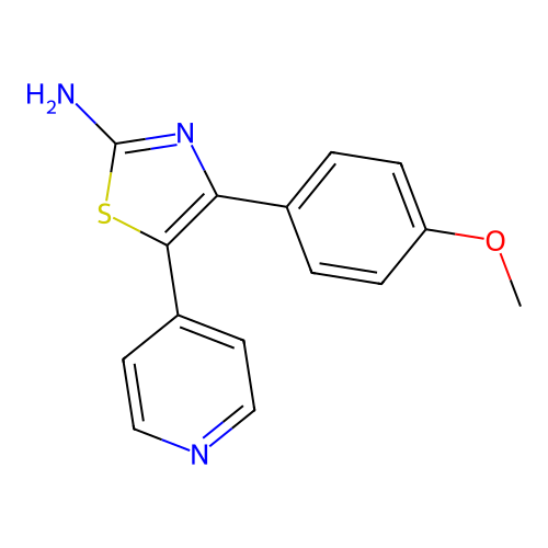 2-Thiazolamine, 4-(4-methoxyphenyl)-5-(4-pyridinyl)- structure