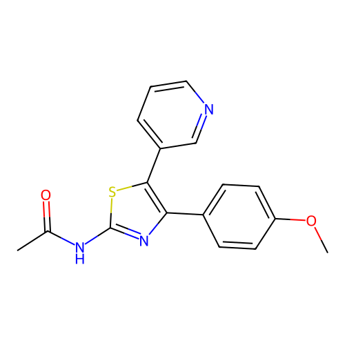 N-[4-(4-Methoxyphenyl)-5-(3-pyridyl)-1,3-thiazol-2-YL]acetamide structure