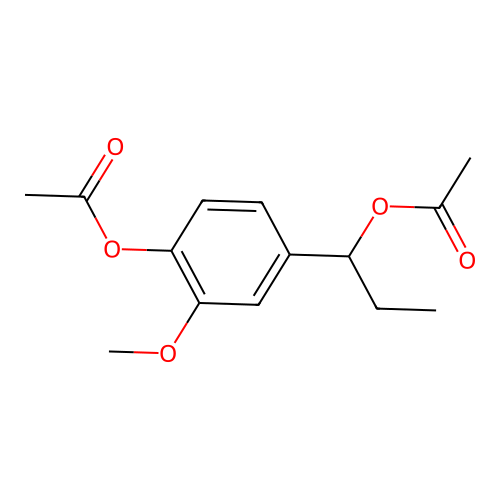 1-[4-(Acetyloxy)-3-methoxyphenyl]propyl acetate structure