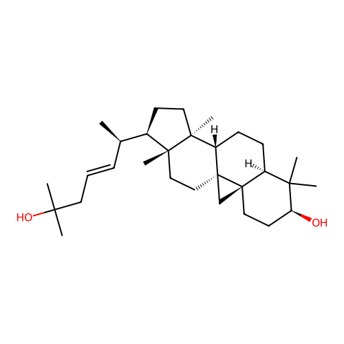 Cycloart-22-ene-3,25-diol structure