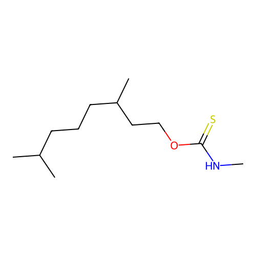 O-(3,7-dimethyloctyl) N-methylcarbamothioate structure