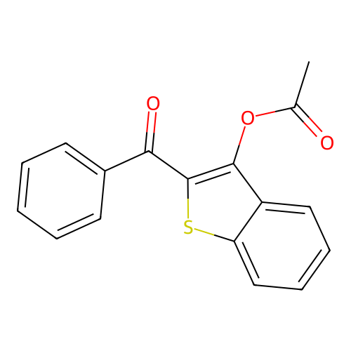 2-(Phenylcarbonyl)-1-benzothiophen-3-yl acetate structure
