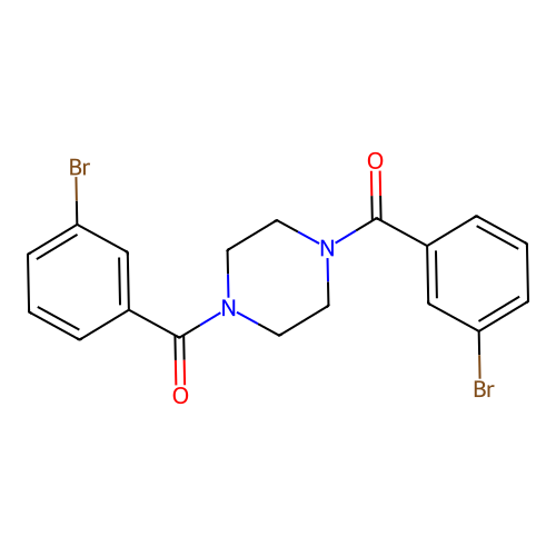 [4-(3-Bromo-benzoyl)-piperazin-1-yl]-(3-bromo-phenyl)-methanone structure
