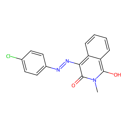 2-methyl-1,3,4(2H)-isoquinolinetrione 4-[N-(4-chlorophenyl)hydrazone] structure