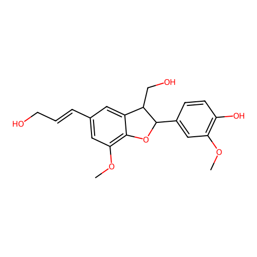Dehydrodiconiferyl alcohol structure