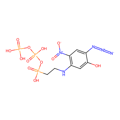 2-((4-Azido-2-nitrophenyl)amino)ethyl triphosphate structure