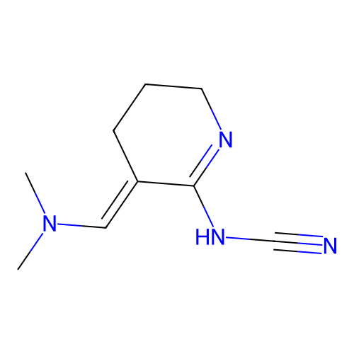 Cyanamide, (3-((dimethylamino)methylene)-2-piperidinylidene)- structure