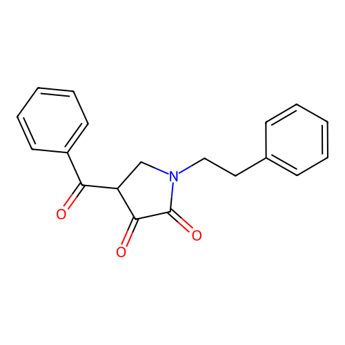 4-Benzoyl-1-(2-phenylethyl)pyrrolidine-2,3-dione structure