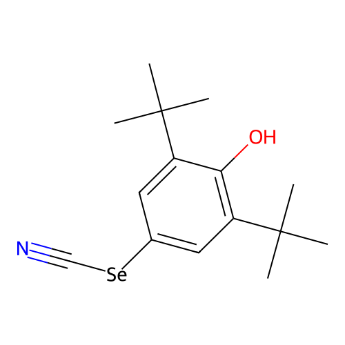 2,6-Di-t-butyl-4-selenocyanatophenol structure