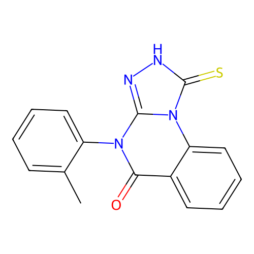 4-(2-methylphenyl)-1-sulfanyl-4H,5H-[1,2,4]triazolo[4,3-a]quinazolin-5-one structure