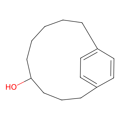 Bicyclo(9.2.2)pentadeca-1(14),11(15),12-trien-5-OL structure