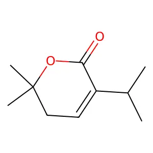 2H-Pyran-2-one, 5,6-dihydro-6,6-dimethyl-3-(1-methylethyl)- structure