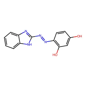 2-(2',4'-Dihydroxyphenyl-1-azo)benzimidazole structure