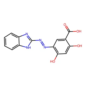 2,4-二羟基-5-(2-苯并咪唑基偶氮)苯甲酸 structure