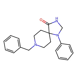 8-Benzyl-1-phenyl-1,3,8-triaza-spiro[4.5]decan-4-one structure