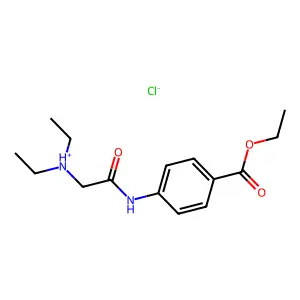 Benzoic acid, p-(2-(diethylamino)acetamido)-, ethyl ester, hydrochloride structure