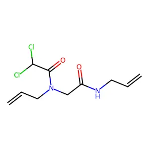 Acetamide, 2,2-dichloro-N-(2-oxo-2-(2-propenylamino)ethyl)-N-2-propenyl- structure