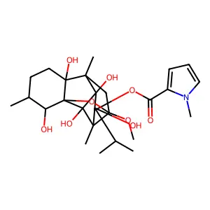 Ryanodol, O(sup 15)-methyl-, 3-(1-methyl-1H-pyrrole-2-carboxylate) structure