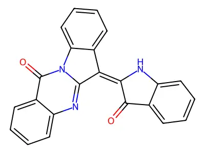 6-(3-Oxoindolin-2-ylidene) indolo(2,1-b)quinazolin-12-one structure
