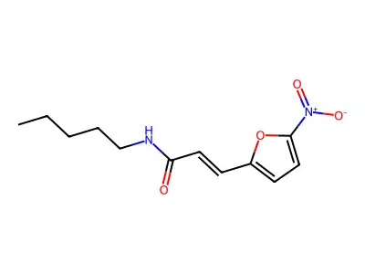 3-(5-nitrofuran-2-yl)-N-pentylprop-2-enamide structure