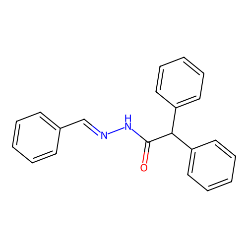 N-(benzylideneamino)-2,2-diphenylacetamide structure