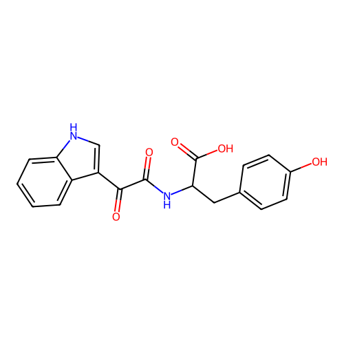 DL-Tyrosine, N-(1H-indol-3-yloxoacetyl)- structure