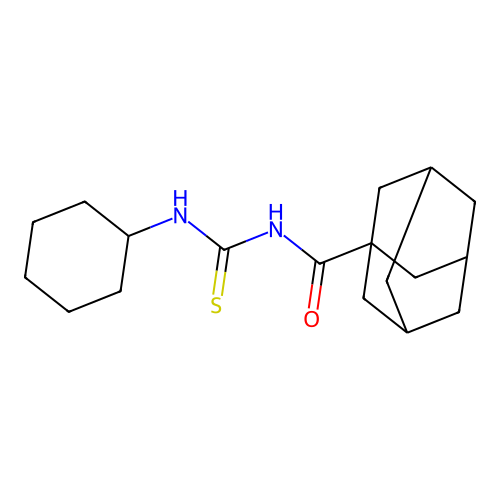 Thiourea, 1-(adamantane-1-carbonyl)-3-cyclohexyl- structure