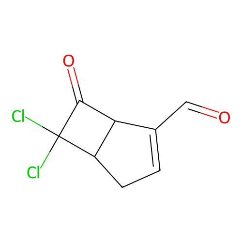 6,6-Dichloro-7-oxobicyclo[3.2.0]hept-2-ene-2-carbaldehyde structure