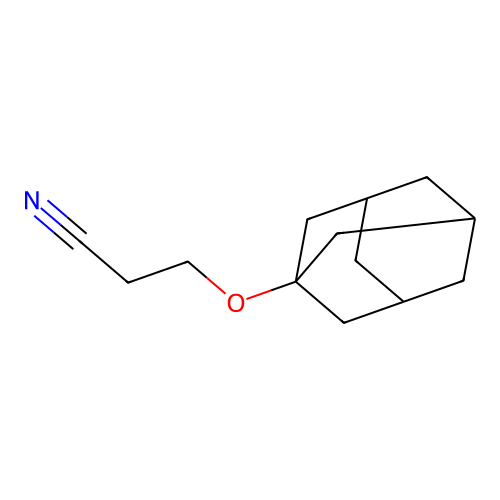 3-(Tricyclo[3.3.1.13,7]dec-1-yloxy)propanenitrile structure