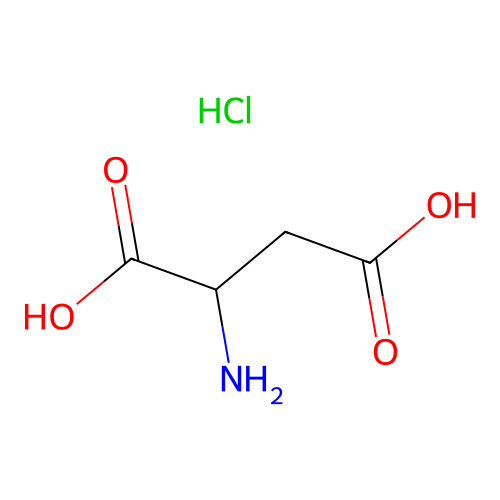Aspartic acid--hydrogen chloride (1/1) structure