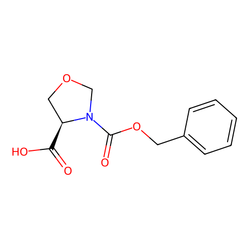 (R)-3-Benzyloxycarbonyl-4-oxazolidine carboxylic acid structure