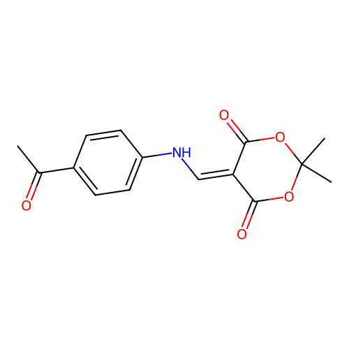 5-[(4-Acetylanilino)methylene]-2,2-dimethyl-1,3-dioxane-4,6-dione structure