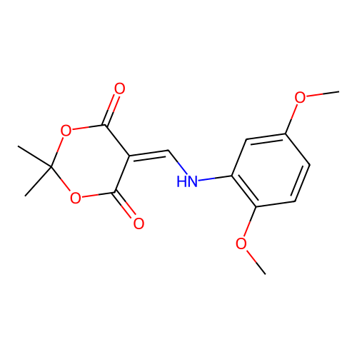 5-[[(2,5-Dimethoxyphenyl)amino]methylene]-2,2-dimethyl-1,3-dioxane-4,6-dione structure