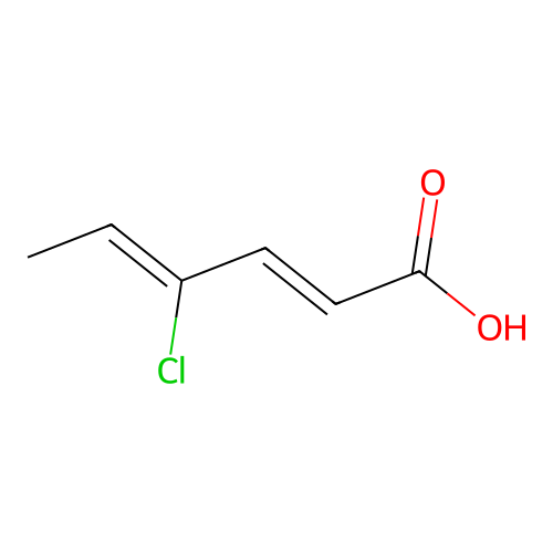 4-Chloro-2,4-hexadienoic acid structure