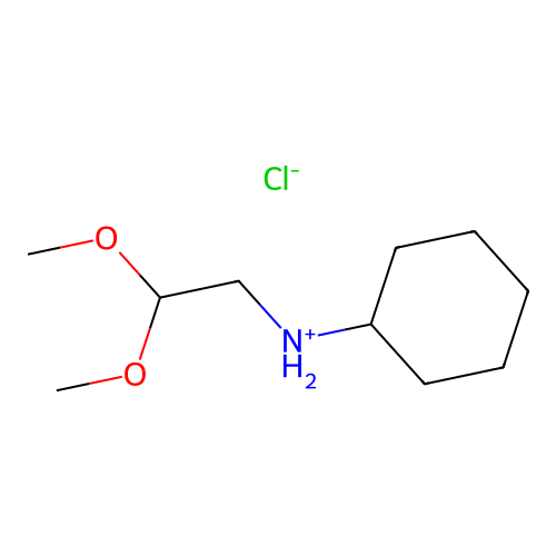 Cyclohexyl(2,2-dimethoxyethyl)azanium chloride structure