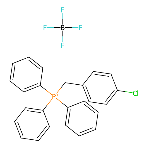 4-Chlorobenzyl triphenylphosphonium tetrafluoroborate structure