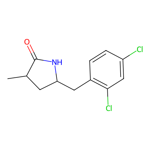2-Pyrrolidinone, 5-((2,4-dichlorophenyl)methyl)-3-methyl- structure