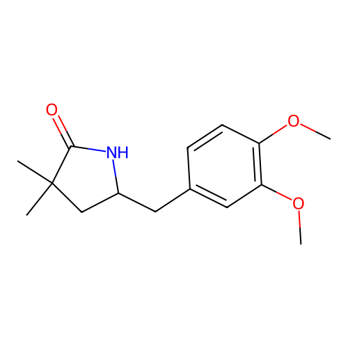 2-Pyrrolidinone, 5-((3,4-dimethoxyphenyl)methyl)-3,3-dimethyl- structure