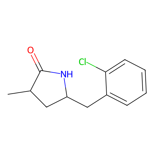 2-Pyrrolidinone, 5-((2-chlorophenyl)methyl)-3-methyl- structure