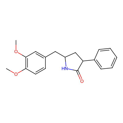2-Pyrrolidinone, 5-((3,4-dimethoxyphenyl)methyl)-3-phenyl- structure
