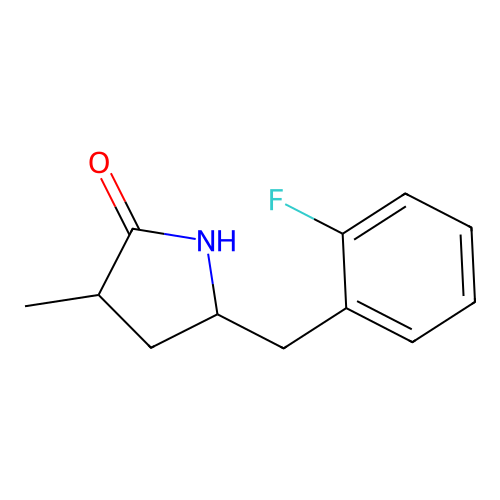 2-Pyrrolidinone, 5-((2-fluorophenyl)methyl)-3-methyl- structure