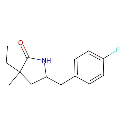 2-Pyrrolidinone, 3-ethyl-5-((4-fluorophenyl)methyl)-3-methyl- structure