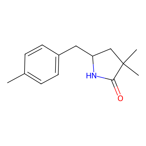 2-Pyrrolidinone, 3,3-dimethyl-5-((4-methylphenyl)methyl)- structure