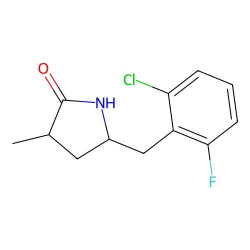 2-Pyrrolidinone, 5-((2-chloro-6-fluorophenyl)methyl)-3-methyl- structure