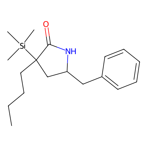 2-Pyrrolidinone, 3-butyl-5-(phenylmethyl)-3-(trimethylsilyl)- structure
