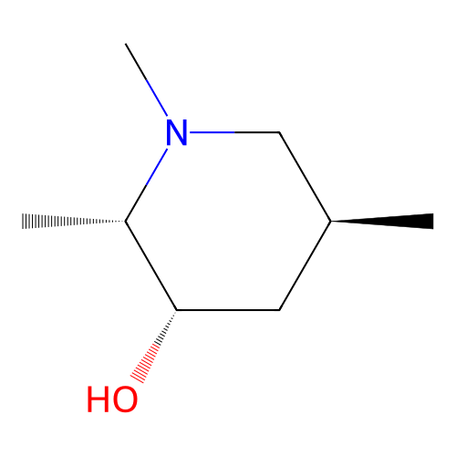 (2S,3S,5S)-1,2,5-trimethylpiperidin-3-ol structure